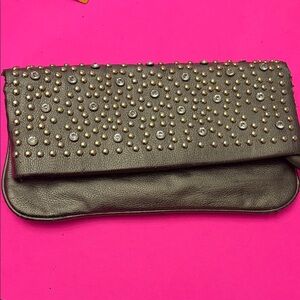 Studded Gray Clutch